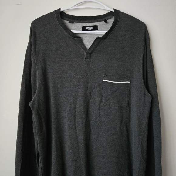 HUDSON Men's Long Sleeve Lounge Shirt Size L - Picture 3 of 11